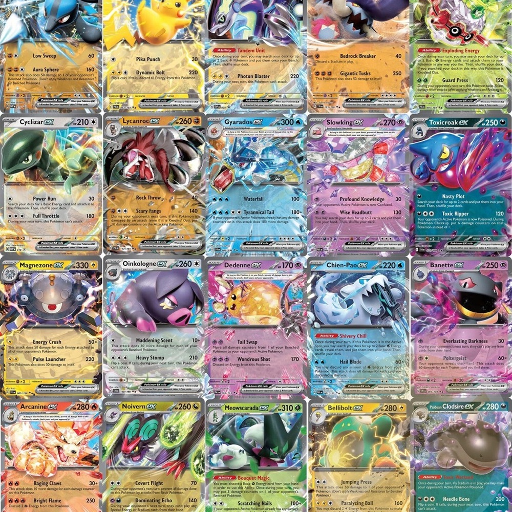 50 Pokemon Cards Deck